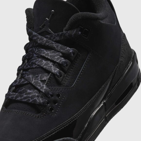 Air Jordan 3 Retro Black Cat (2025) Fast Ship! "MULTIPLE SIZE" - Picture 4 of 8